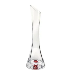 Vessière Cristaux Vases Cristal Clair|Vases|Vase soliflore cristal bulle rouge