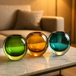 Vessière Cristaux Vases Cristal Couleur|Vases|Vase Tao cristal contemporain vert