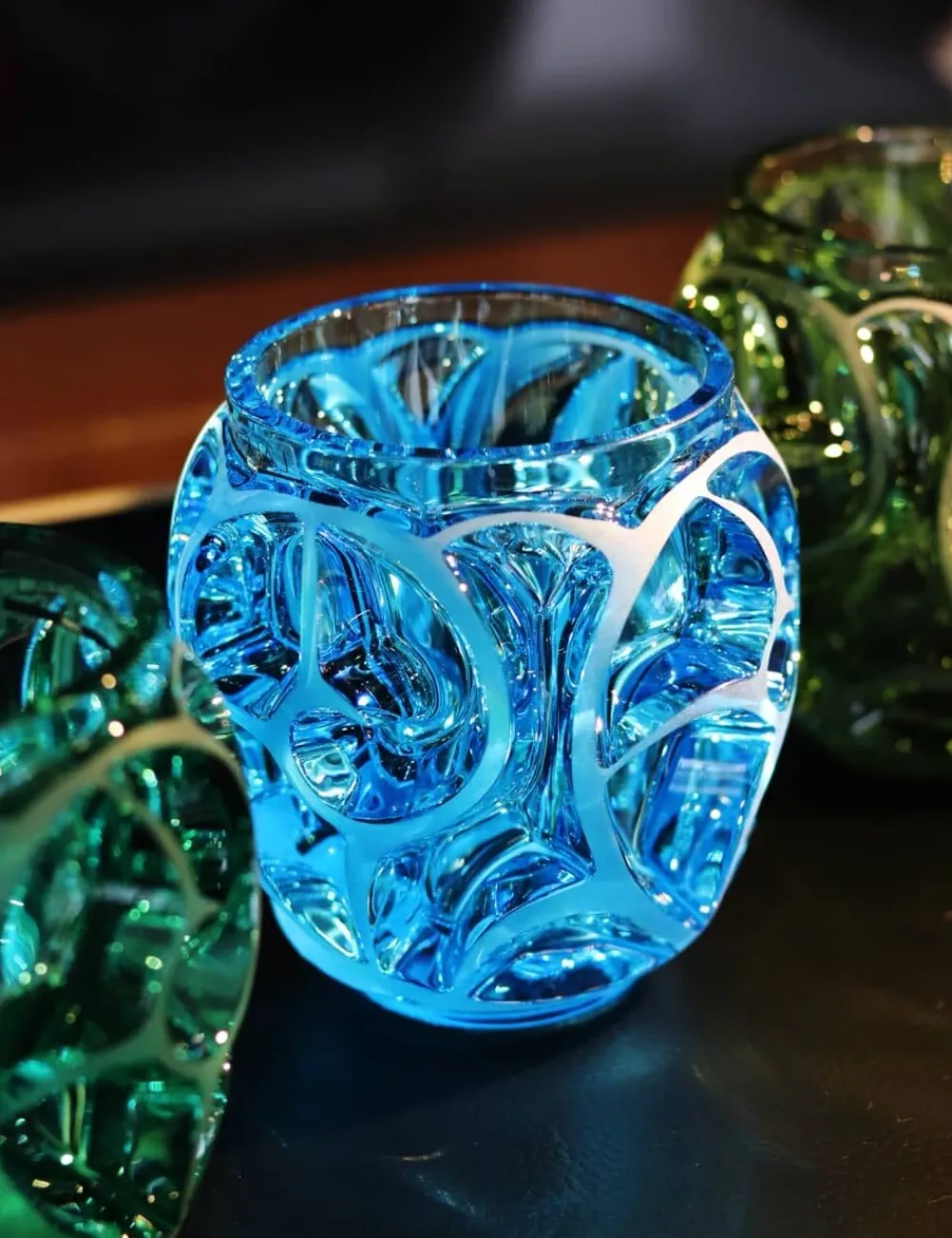 Vessière Cristaux Vases Cristal Couleur|Vases|Vase tourbillon pm lalique