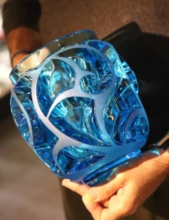 Vessière Cristaux Vases|Vases Cristal Couleur|Vase tourbillons lalique
