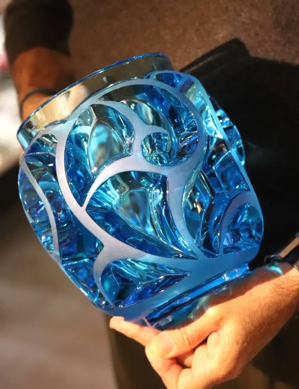 Vessière Cristaux Vases|Vases Cristal Couleur|Vase tourbillons lalique