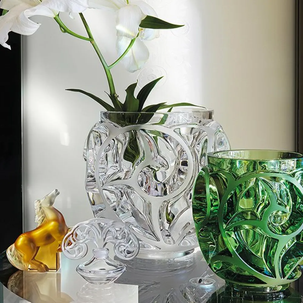Vessière Cristaux Vases|Vases Cristal Couleur|Vase tourbillons xxl Lalique