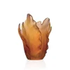 Vessière Cristaux Vases|Vases Cristal Couleur|Vase tulipe ambre daum