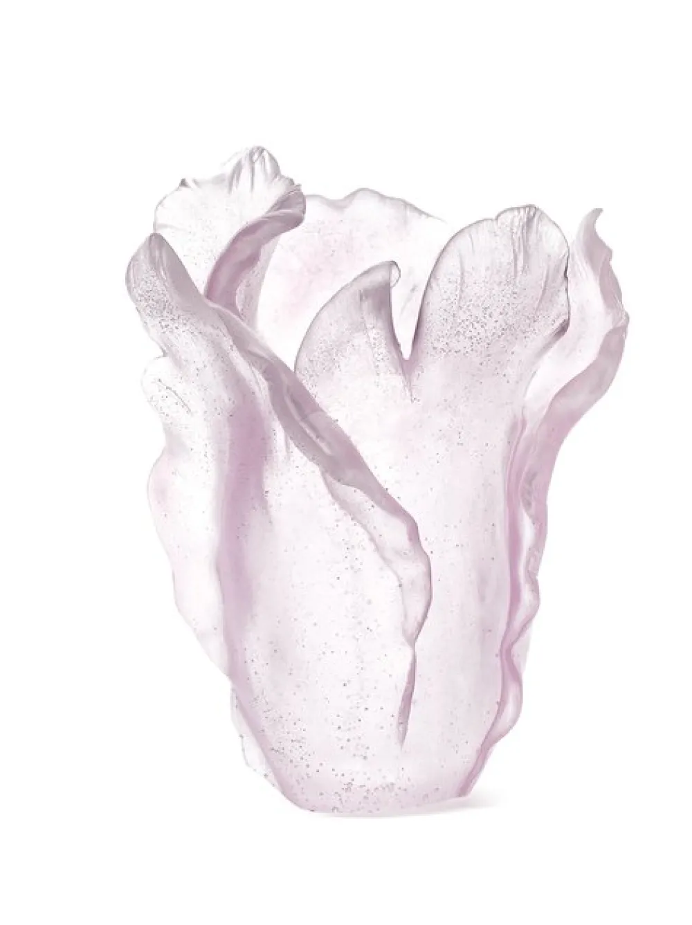 Vessière Cristaux Vases|Vases Cristal Couleur|Vase tulipe poudré blanc daum