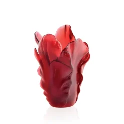 Vessière Cristaux Vases|Vases|Vase tulipe rouge daum