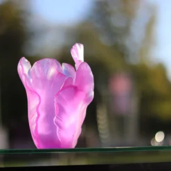 Vessière Cristaux Vases|Vases Cristal Couleur|Vase tulipe ultraviolet daum