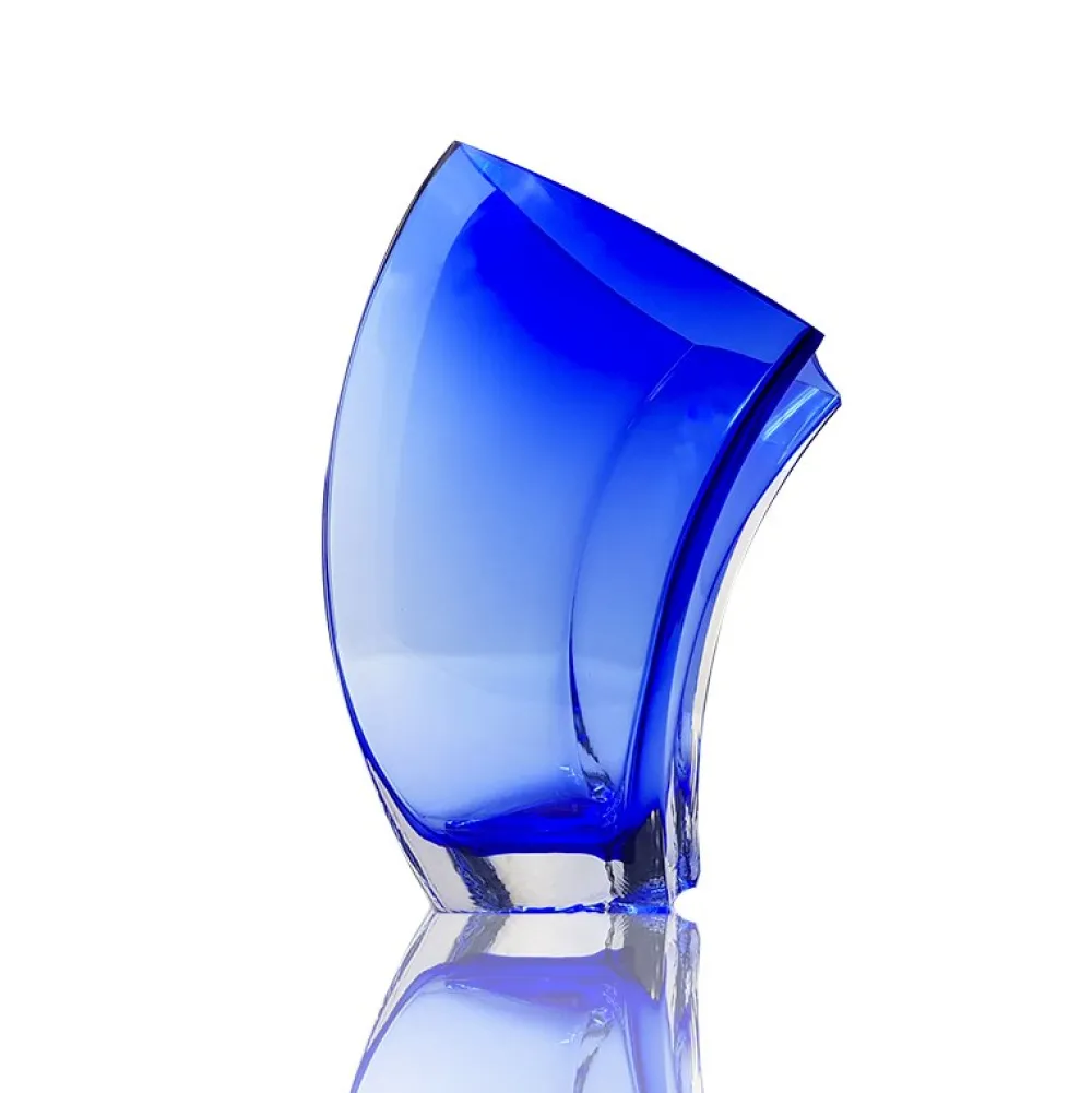 Vessière Cristaux Vases|Vases Cristal Couleur|Vase vague cristal de bohême