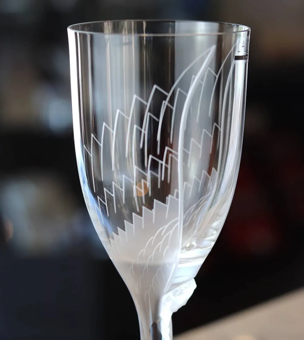 Vessière Cristaux Art De La Table|Verre À Vin|Verre à champagne sourire de l’ange lalique