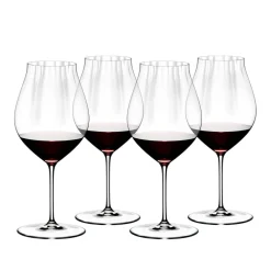 Vessière Cristaux Art De La Table|Verre En Cristal Taillé|Verre pinot noir dégustation Performance Riedel X4 (dont 1 gratuit)