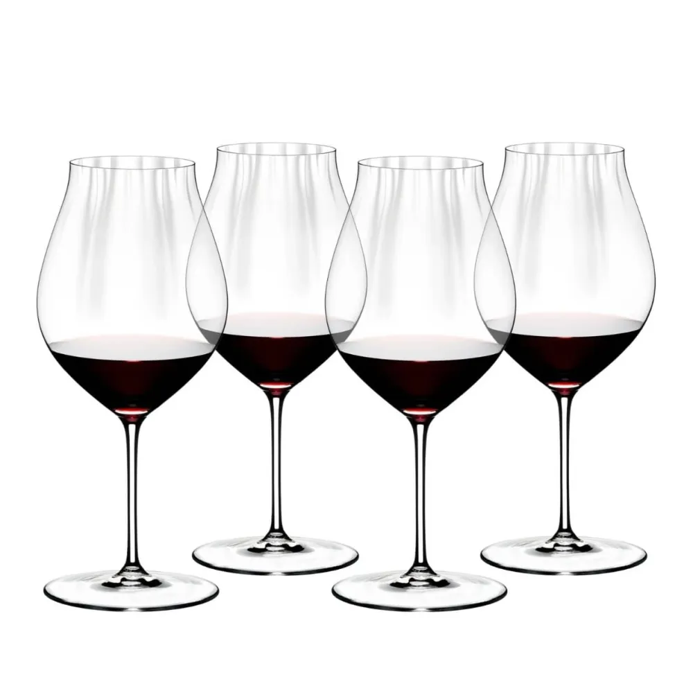 Vessière Cristaux Art De La Table|Verre En Cristal Taillé|Verre pinot noir dégustation Performance Riedel X4 (dont 1 gratuit)