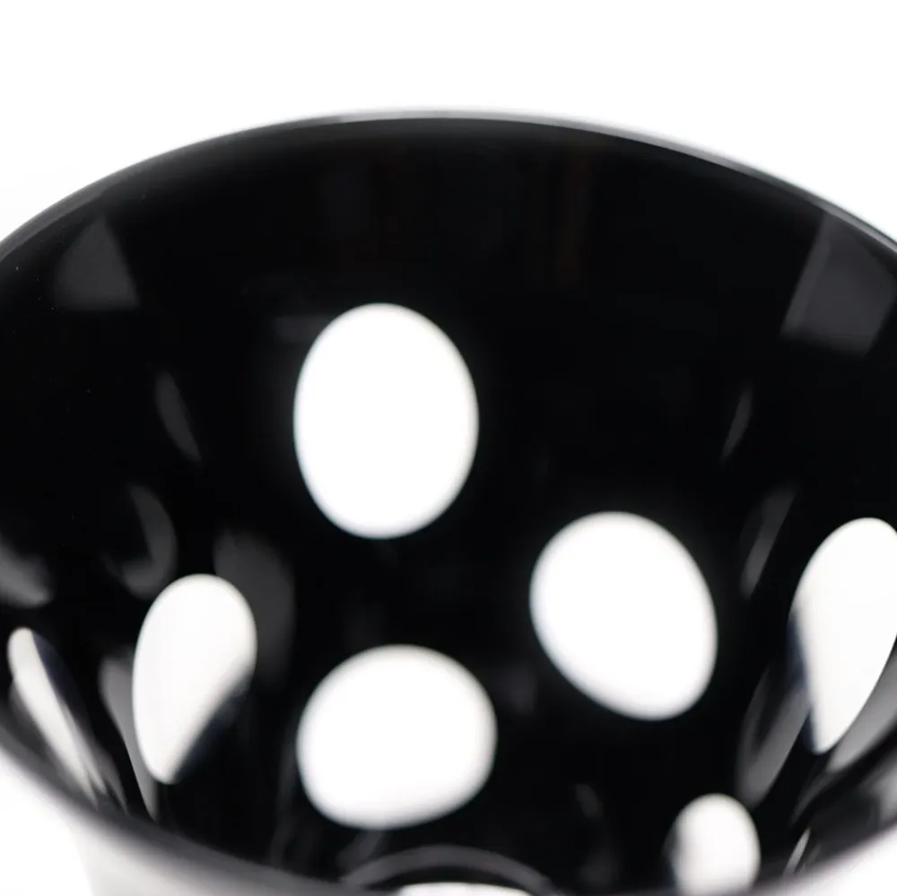 Vessière Cristaux Art De La Table|Verre À Vin|Verre vin cristal noir pastille