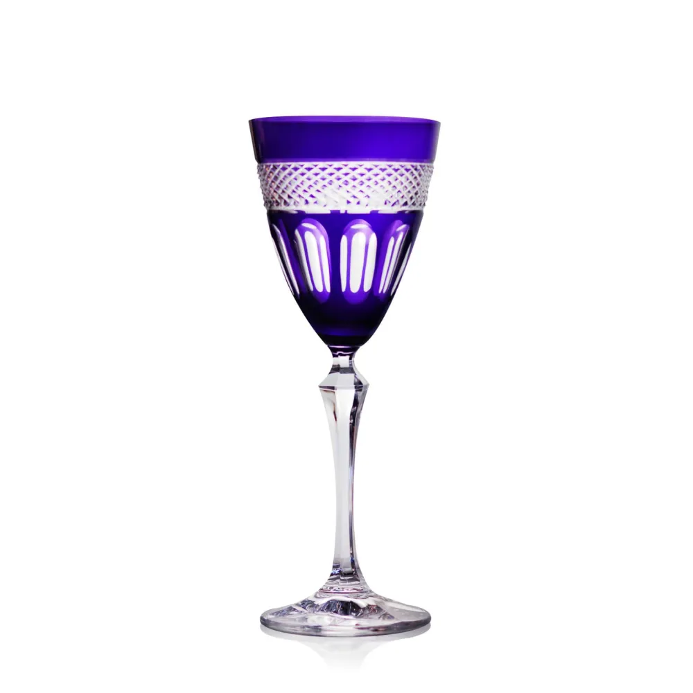 Vessière Cristaux Verre À Vin|Verre À Pied|Verre vin cristal violet Mireille N°3