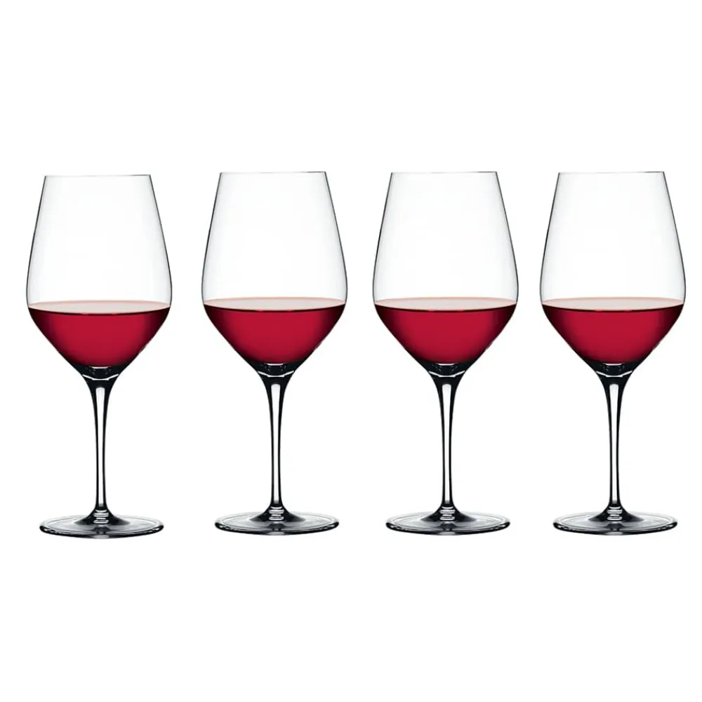 Vessière Cristaux Art De La Table|Verre En Cristal Uni|Verres vin bordeaux authentis x4