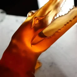 Vessière Cristaux Editions D’Art|Bestiaire|Wild crocodile orange orlinski daum