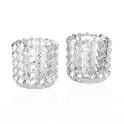 Vessière Cristaux Coupes, Coupelles Et Photophores|Photophores, Bougeoirs Cristal|Zig Zag photophore x2 Baccarat